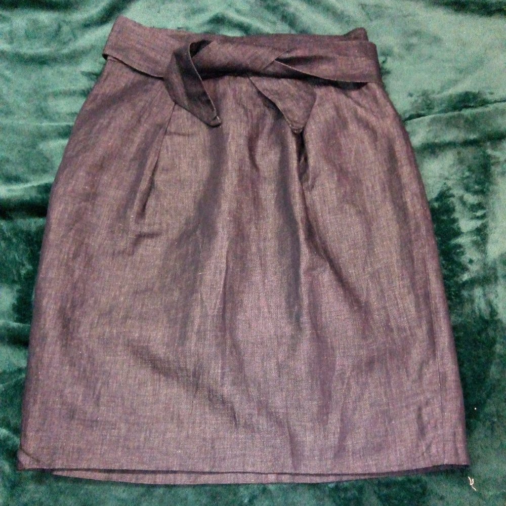 Brooks Brothers Navy Denim-Style Pencil Skirt Sz 10 NWT